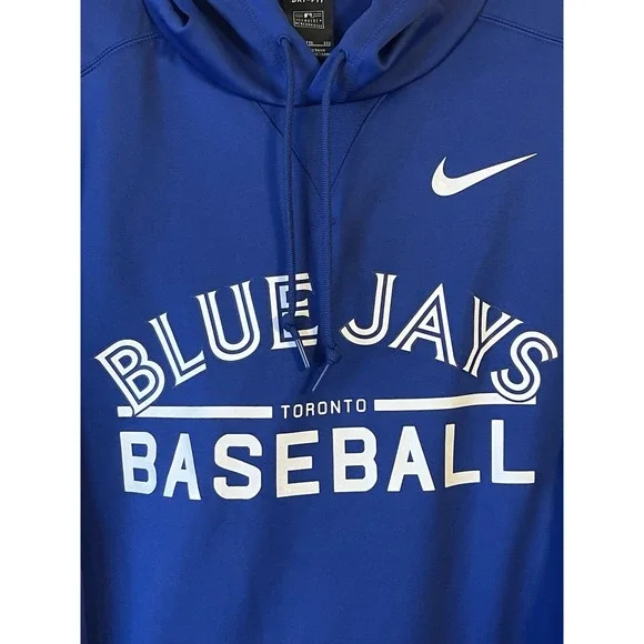 Men's 2XL NWOT Toronto Blue Jays Nike Dri-Fit Pullover Hoodie Blue